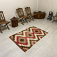 Geometric Eye Dazzler Kilim Rug