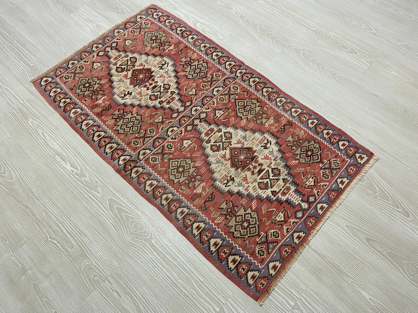 Vintage Senneh Kilim Rug