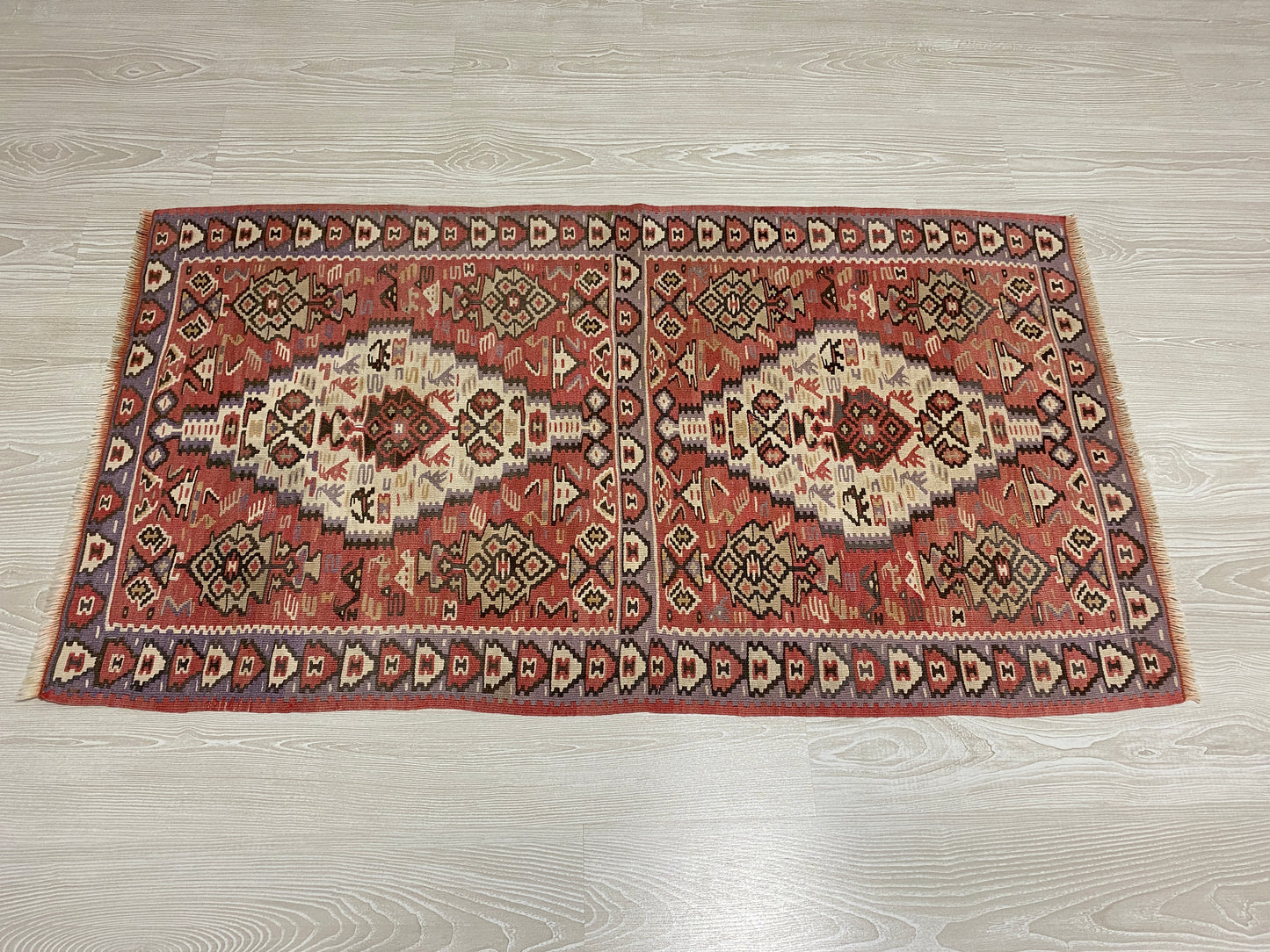 Vintage Senneh Kilim Rug