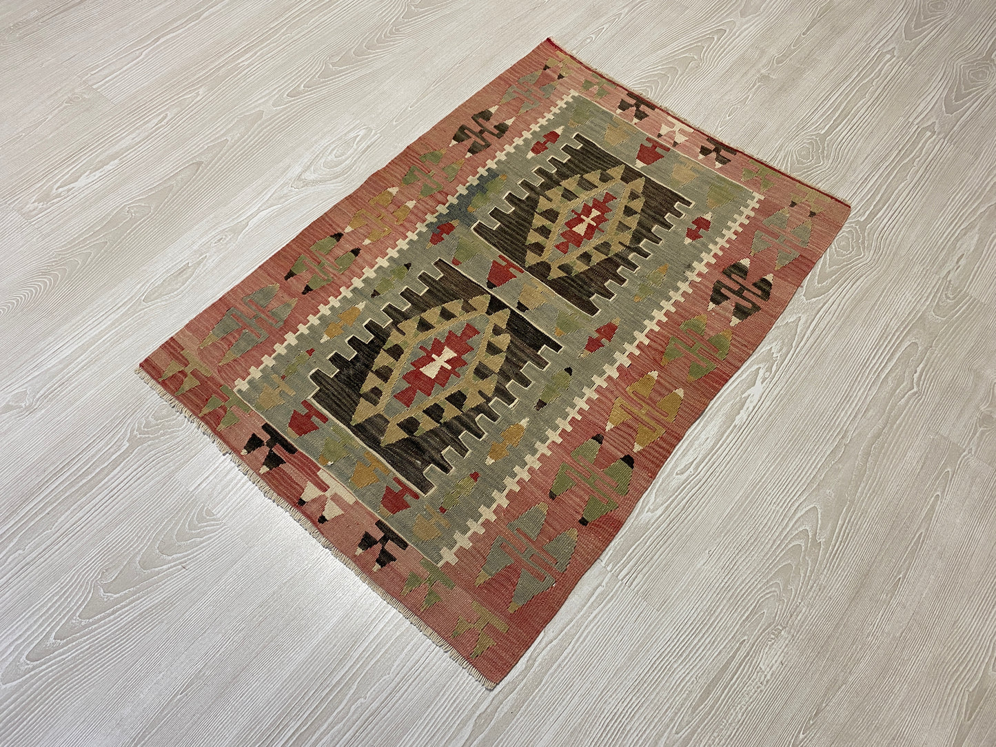 Vintage Anatolian Esme Kilim