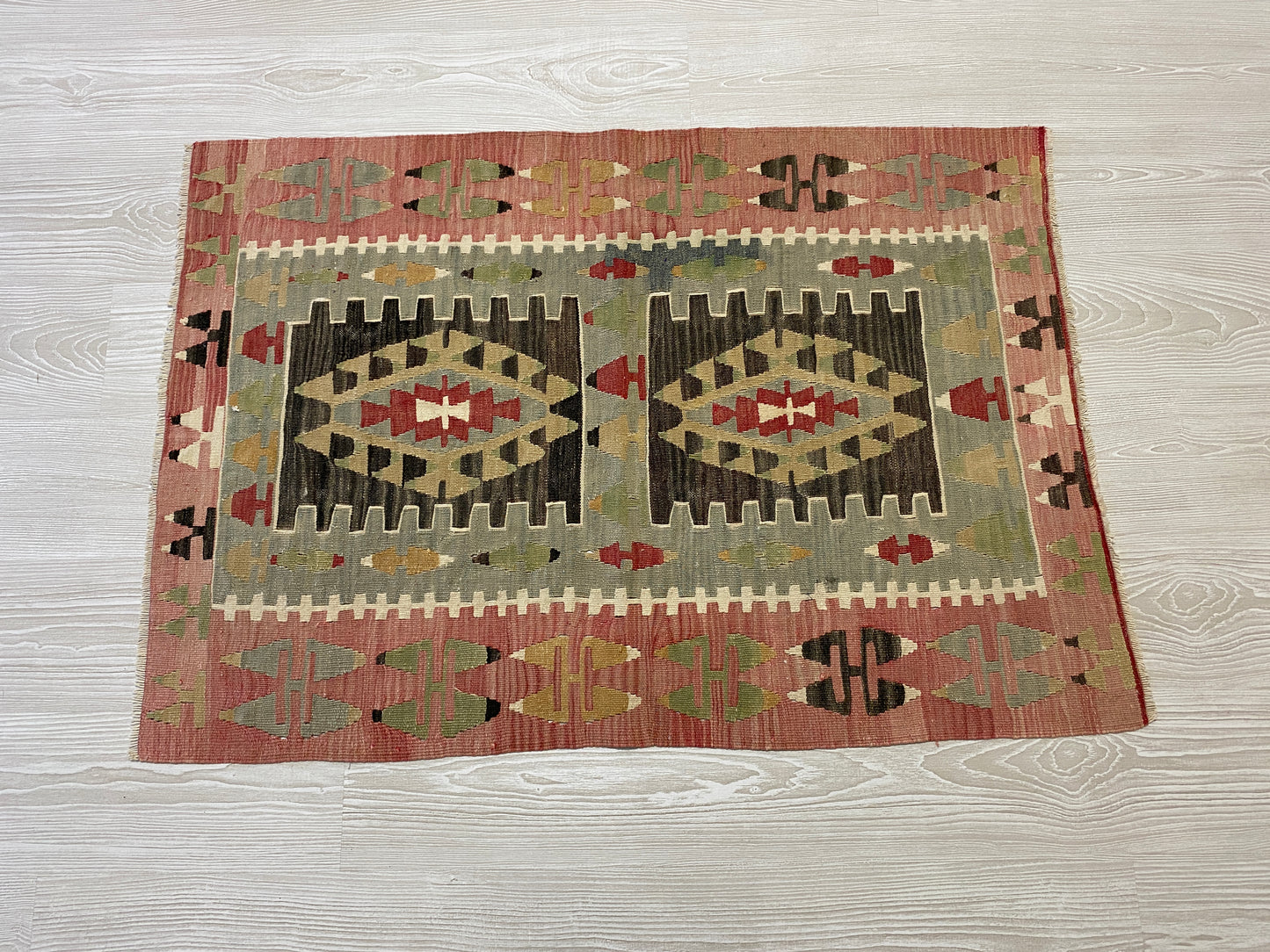 Vintage Anatolian Esme Kilim