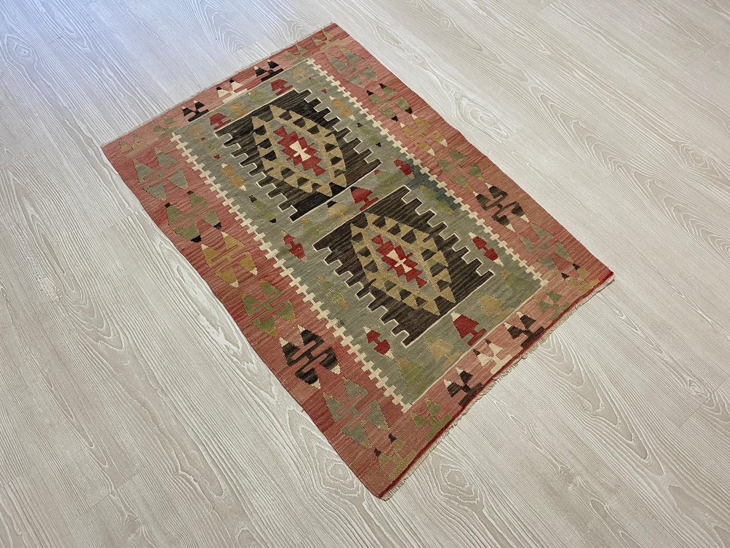 Vintage Anatolian Esme Kilim