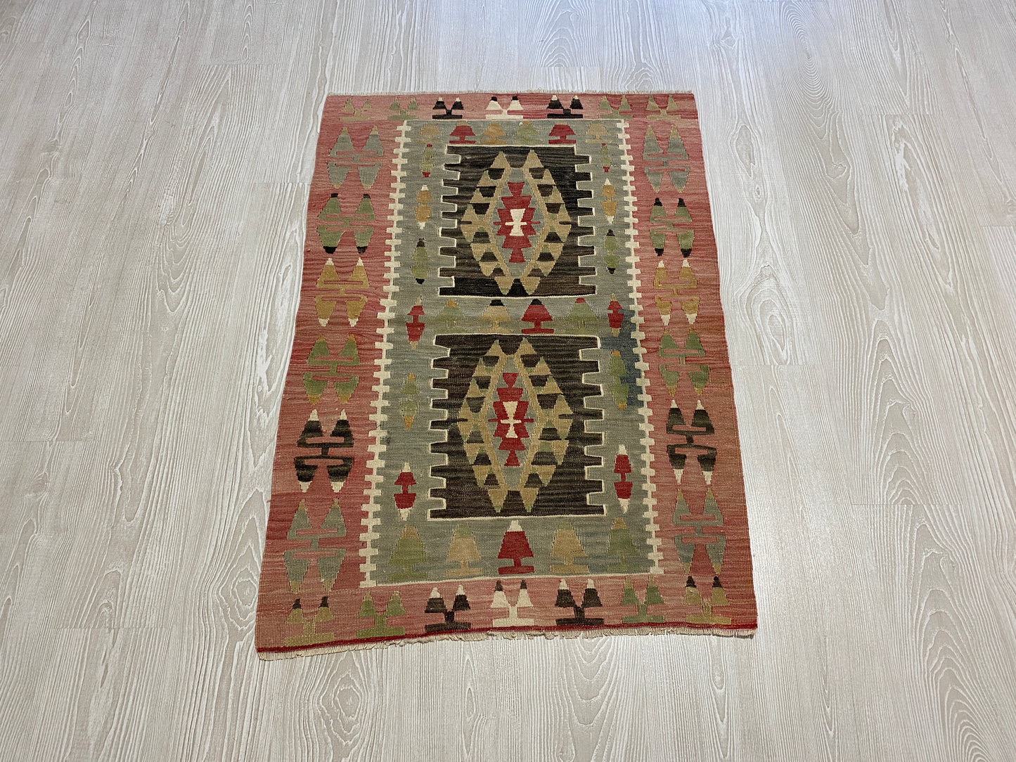 Vintage Anatolian Esme Kilim