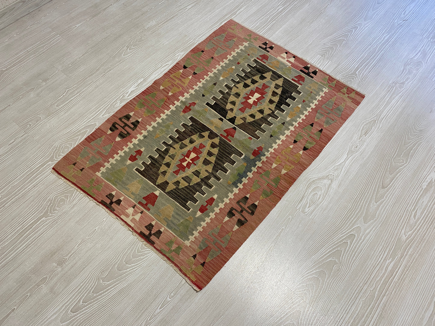 Vintage Anatolian Esme Kilim