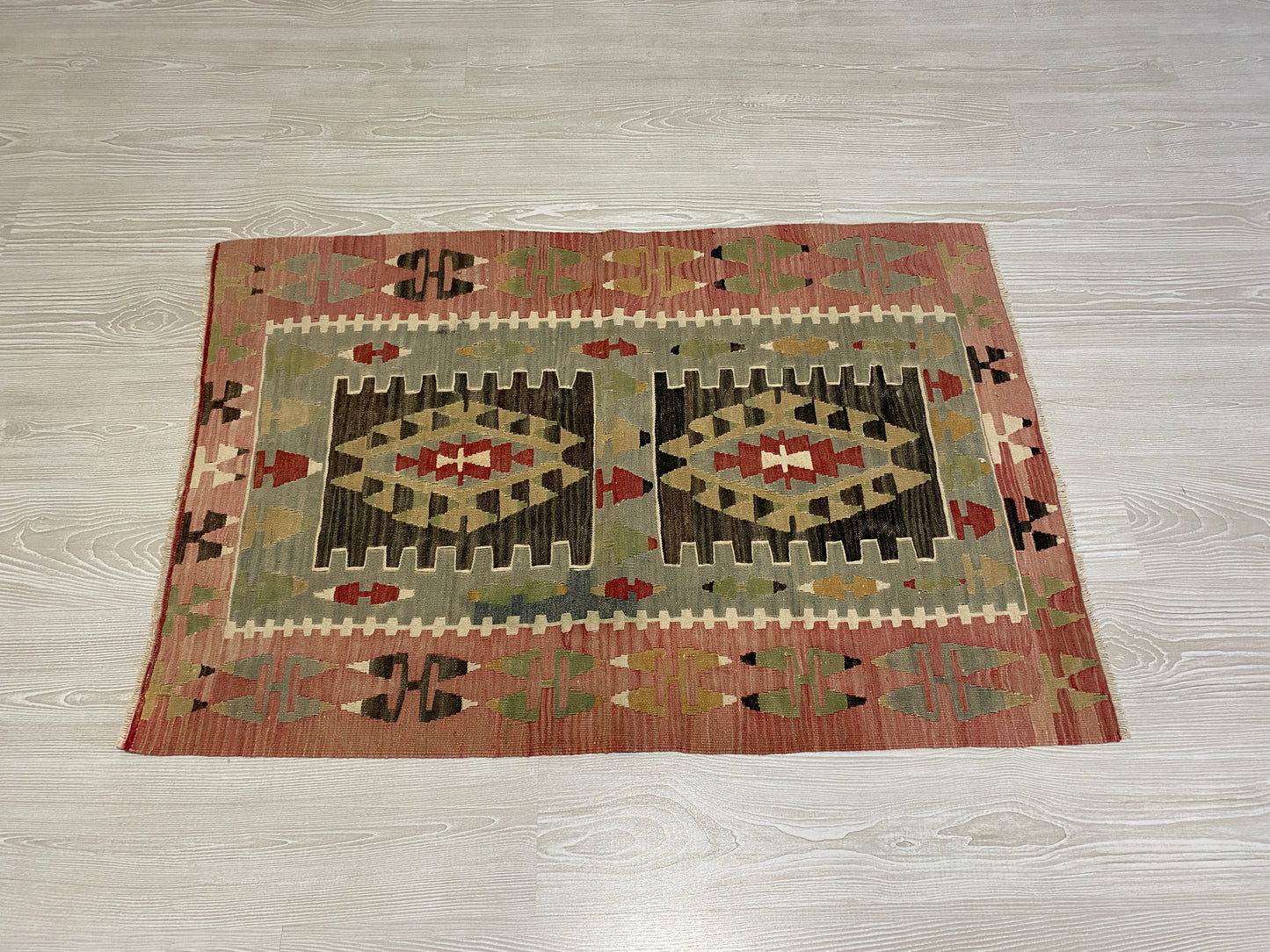 Vintage Anatolian Esme Kilim