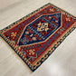 Vintage Very Fine Blue Konya Kilim