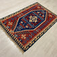 Vintage Very Fine Blue Konya Kilim