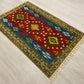 Red Blue Green Turkish Kilim Rug