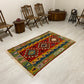 Green Handmade Wool New Turkish Kilim Rug
