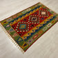 Green Handmade Wool New Turkish Kilim Rug