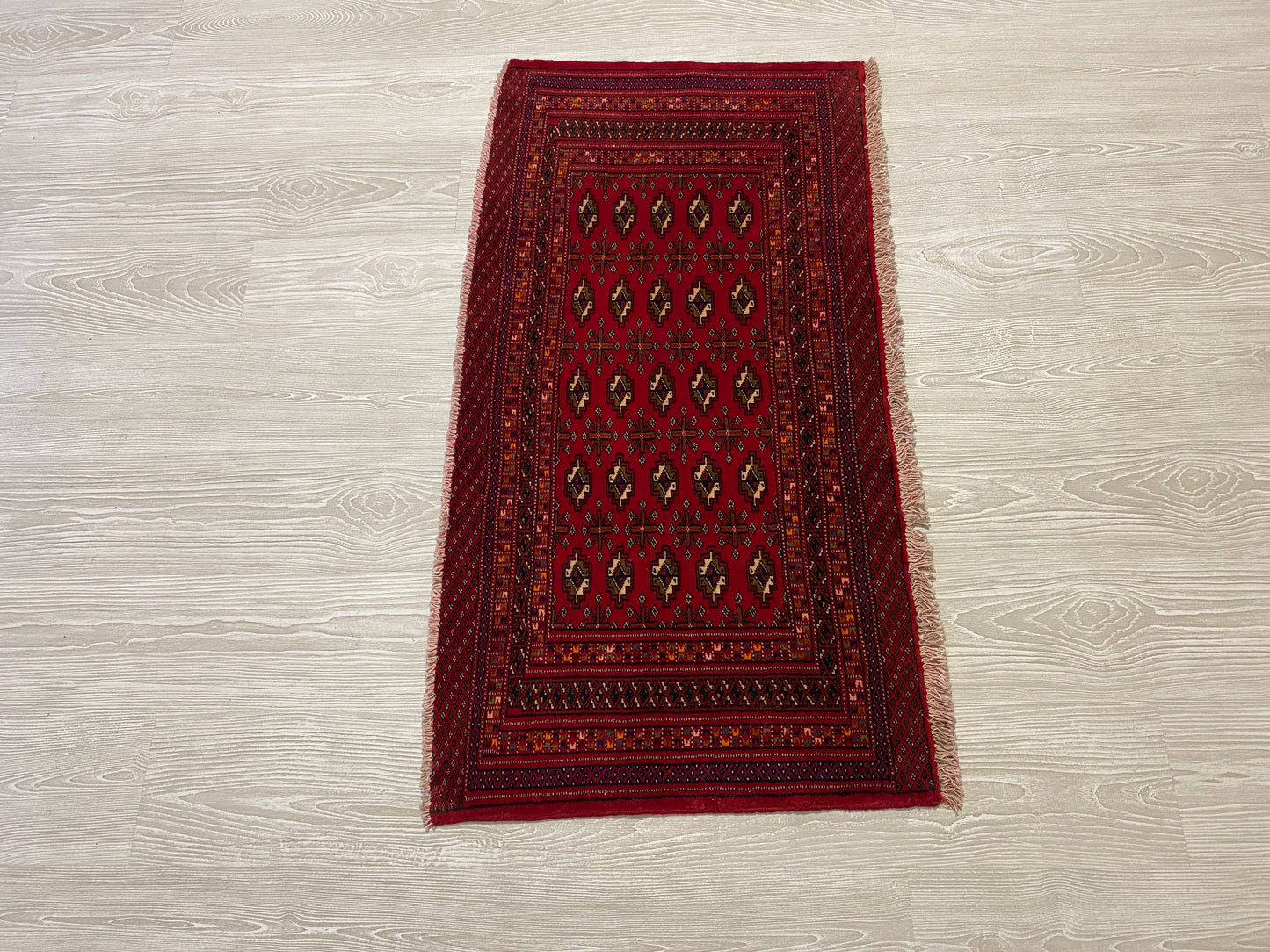 Small Turkoman Buhara Carpet Rug