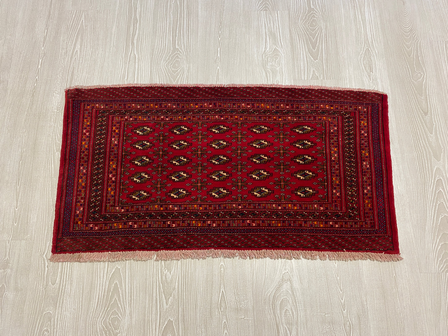 Small Turkoman Buhara Carpet Rug