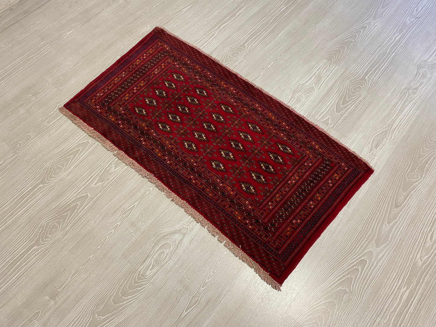 Small Turkoman Buhara Carpet Rug