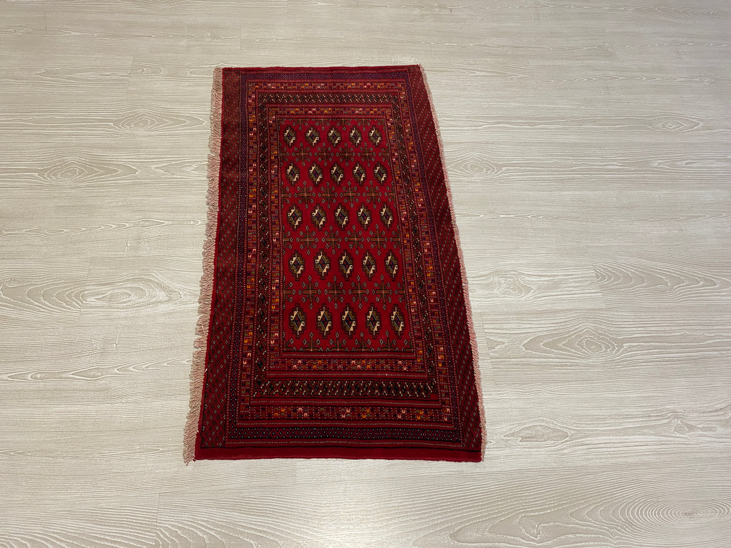 Small Turkoman Buhara Carpet Rug