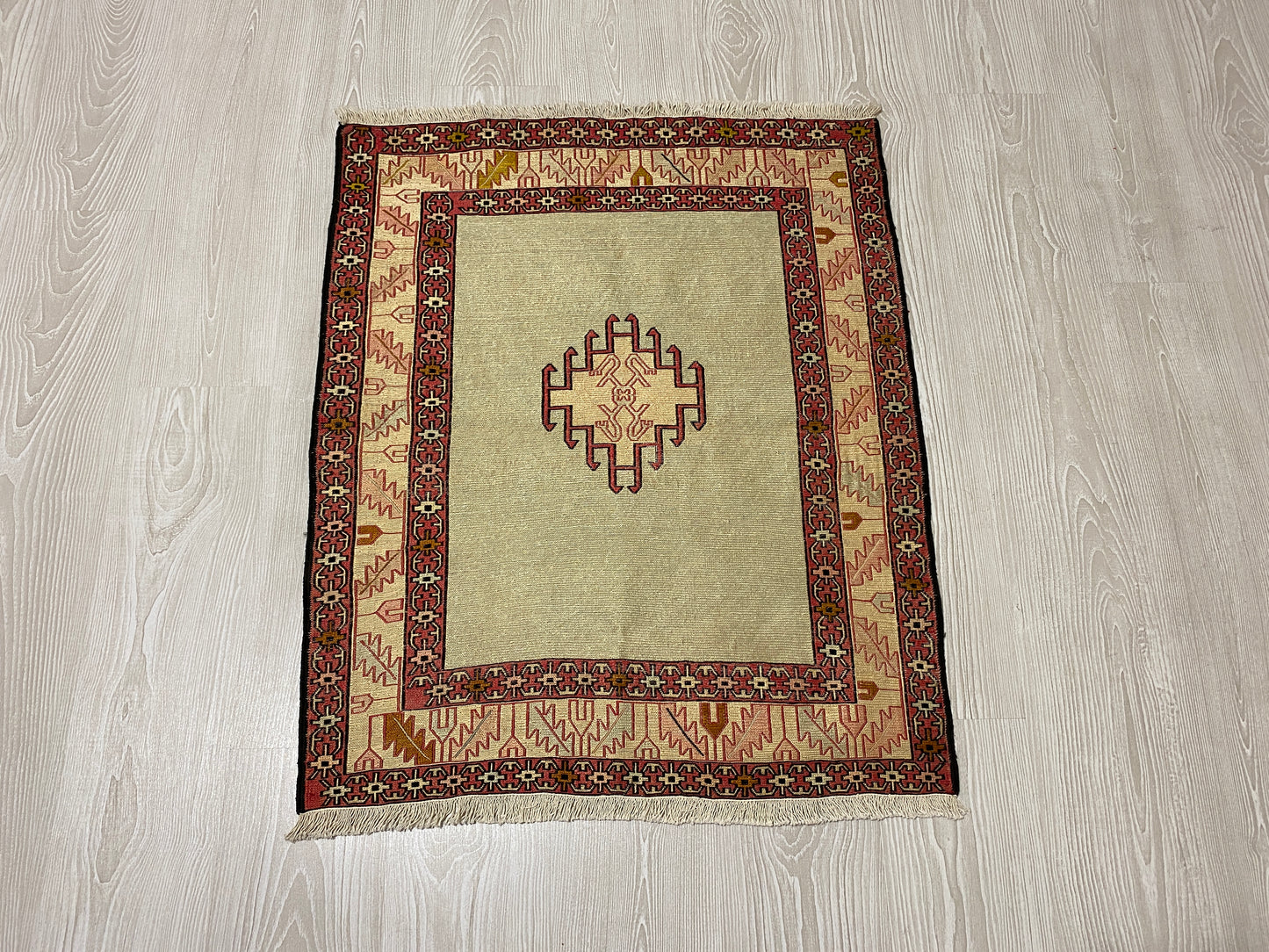 Tribal Silk Soumak Kilim Rug