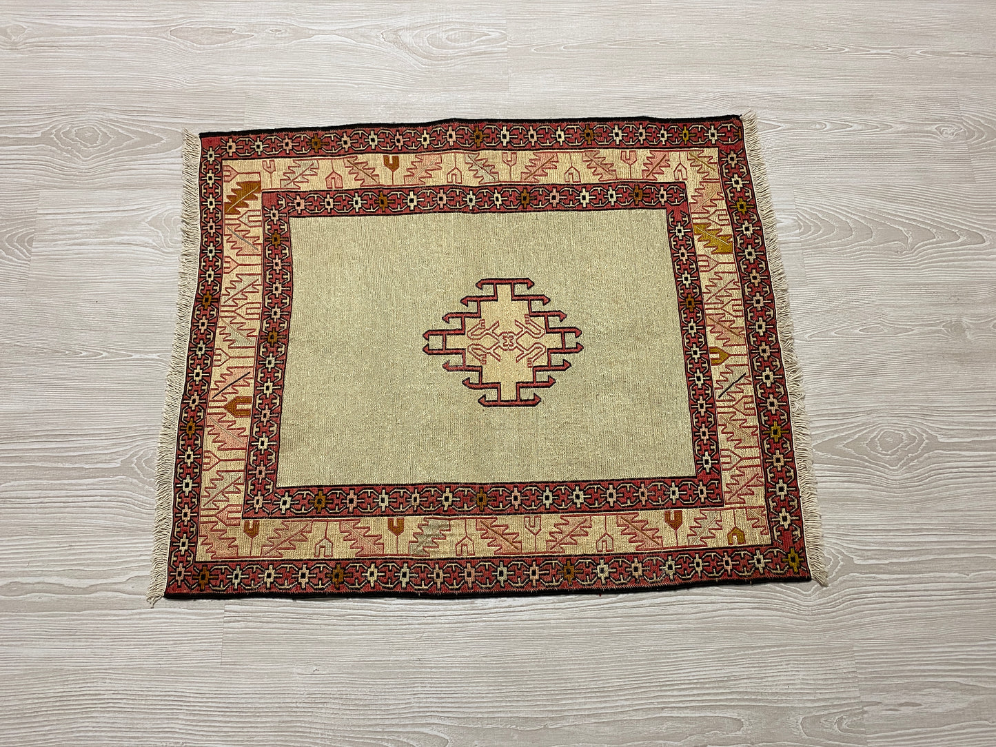 Tribal Silk Soumak Kilim Rug