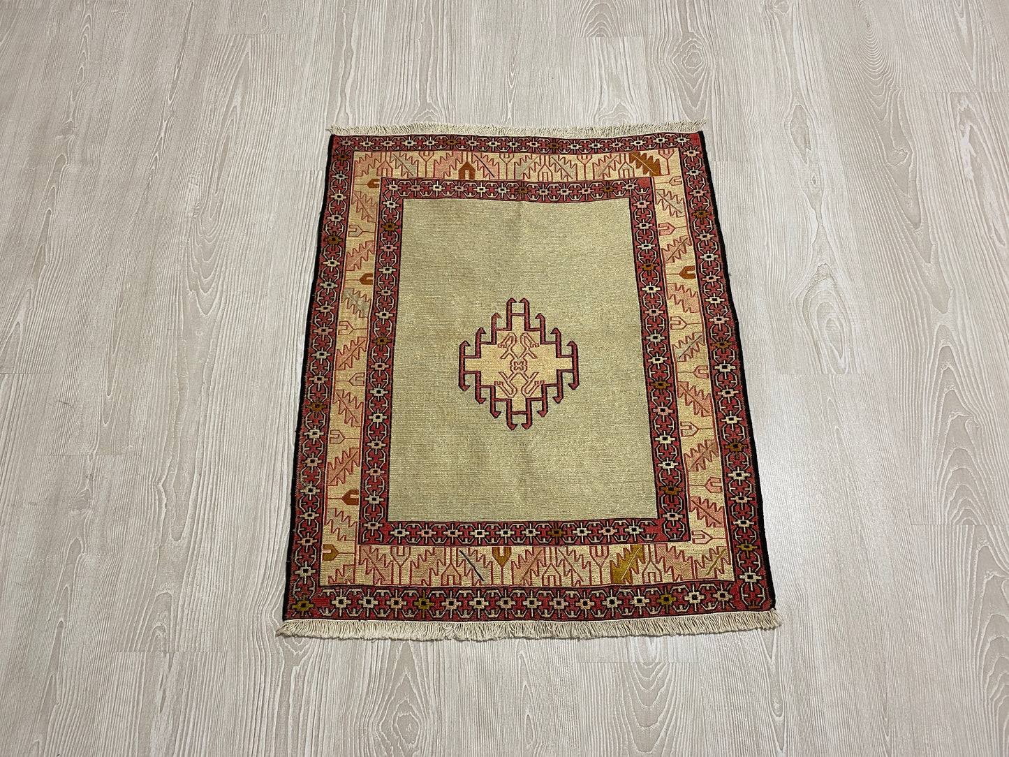 Tribal Silk Soumak Kilim Rug