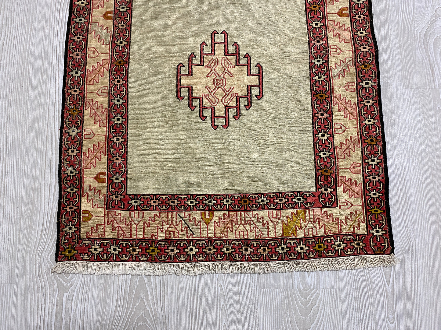 Tribal Silk Soumak Kilim Rug