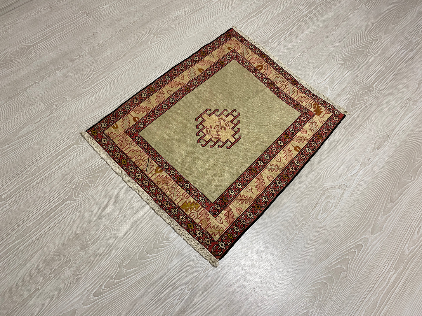 Tribal Silk Soumak Kilim Rug