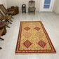 Alfombra de seda con diseño de animales pequeños Soumak