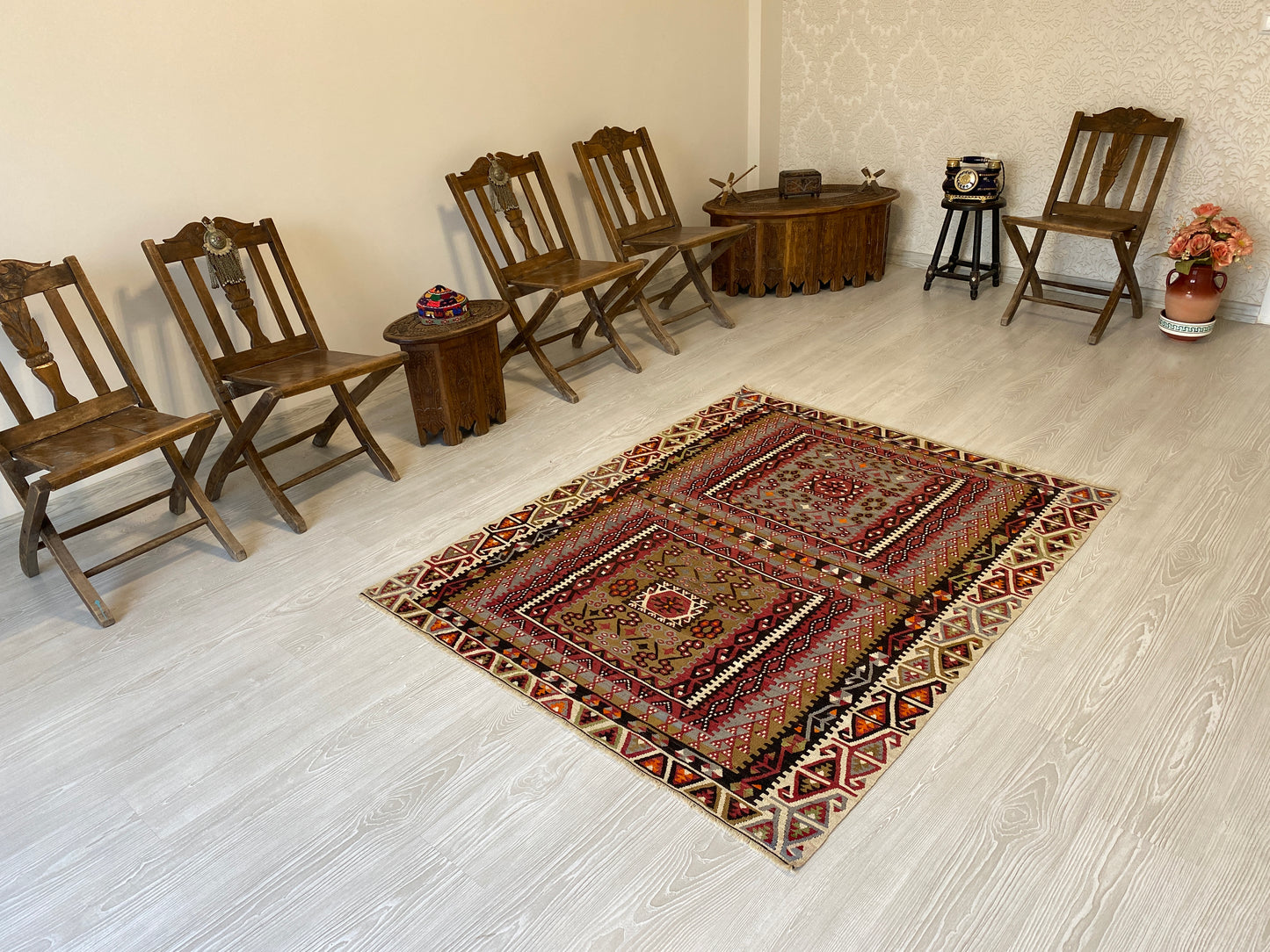 Collectable Old Kayseri Avsar Kilim