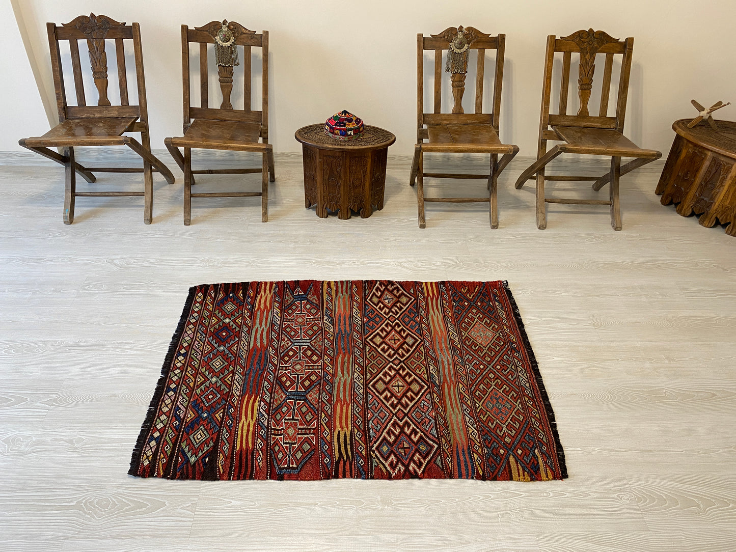 Collectable Tribal Nomadic Soumak Kilim Rug