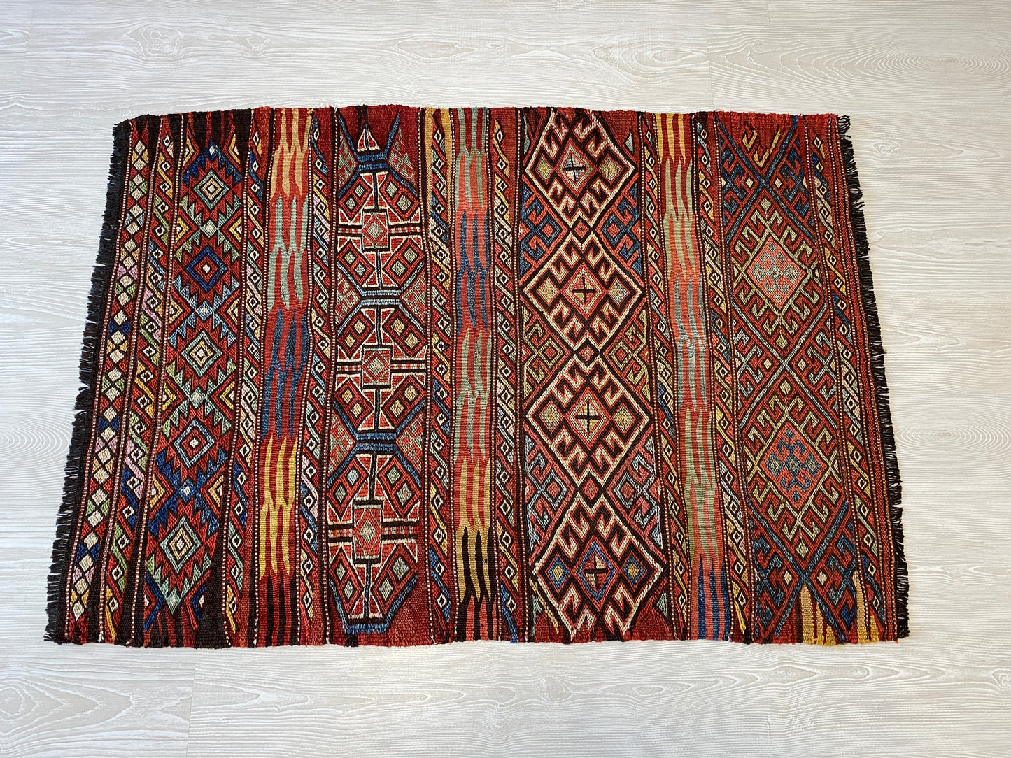 Collectable Tribal Nomadic Soumak Kilim Rug