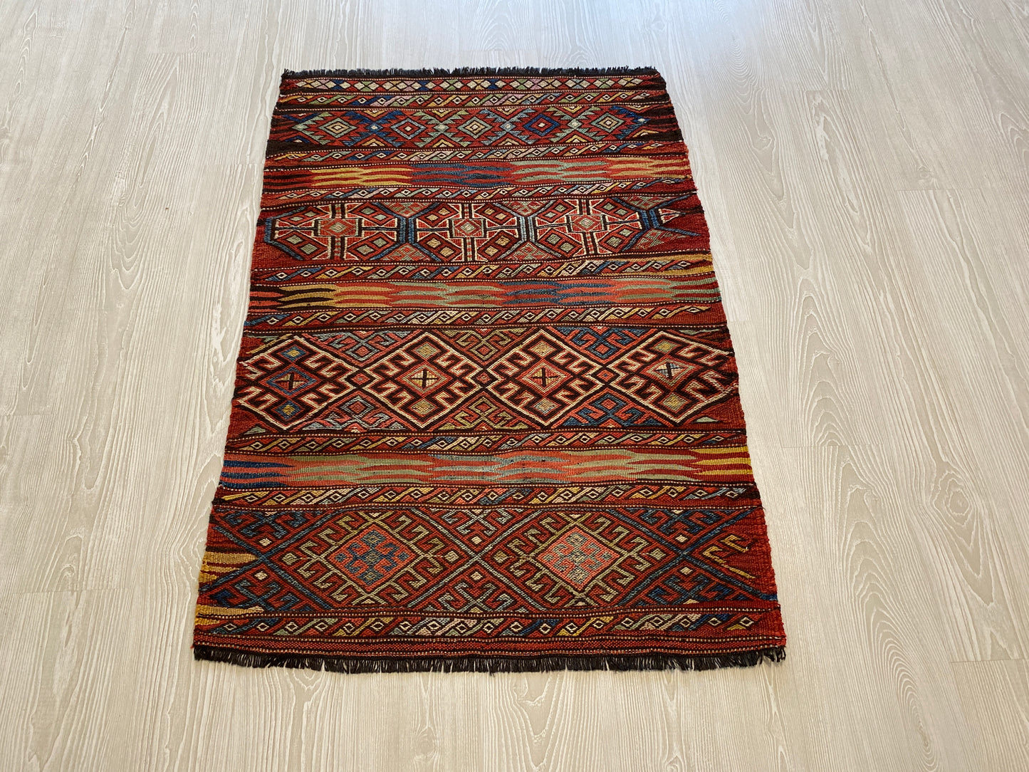 Collectable Tribal Nomadic Soumak Kilim Rug