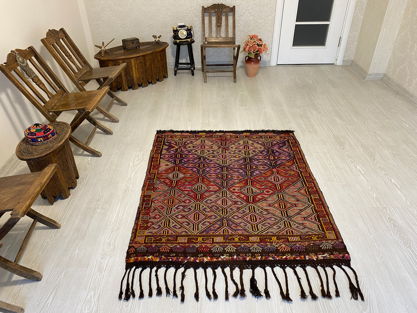 Nomadic Cicim Zili Kilim from Taurus Mountains