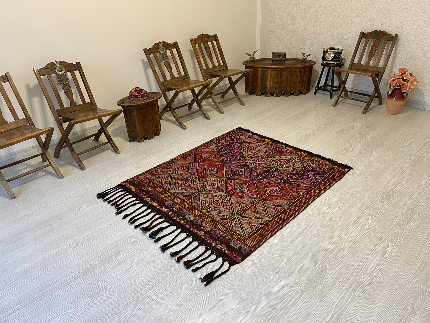 Nomadic Cicim Zili Kilim from Taurus Mountains