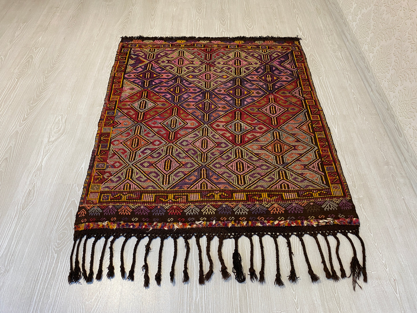 Nomadic Cicim Zili Kilim from Taurus Mountains