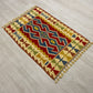 Blue Red Hands on Hips Design Kilim Rug