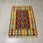 Blue Red Hands on Hips Design Kilim Rug