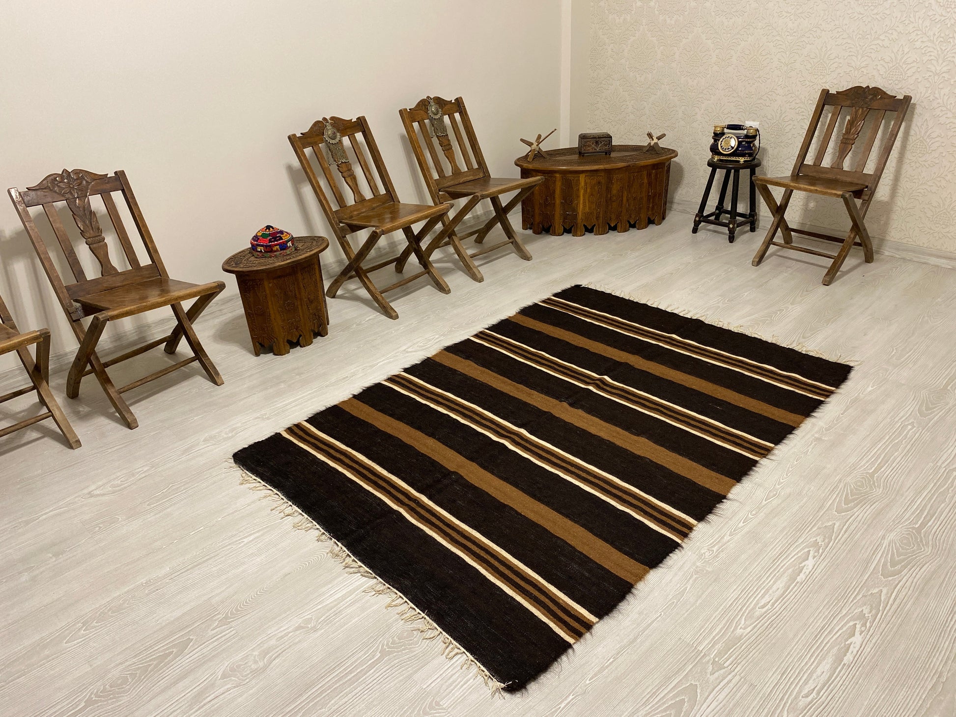 Angora Mohair Wool Siirt Blanket Kilim Rug - Kilim Art Gallery