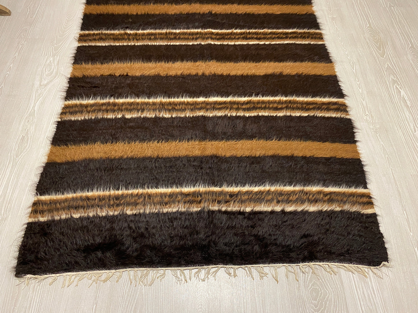 Angora Mohair Wool Siirt Blanket Kilim Rug - Kilim Art Gallery