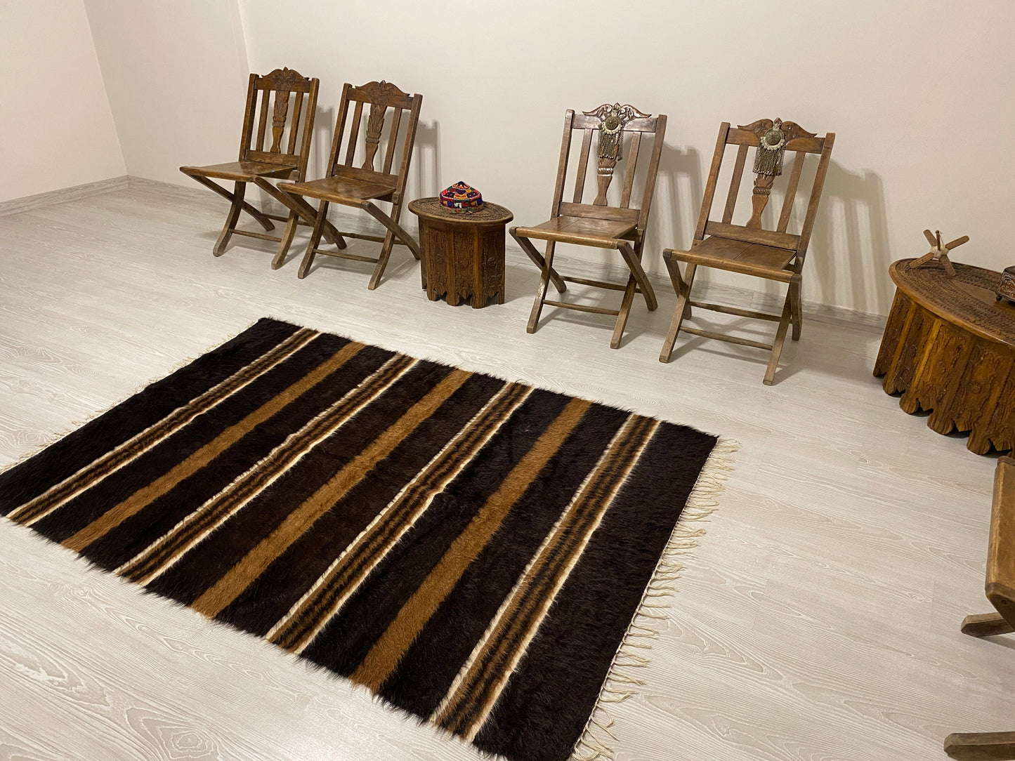 Angora Mohair Wool Siirt Blanket Kilim Rug - Kilim Art Gallery