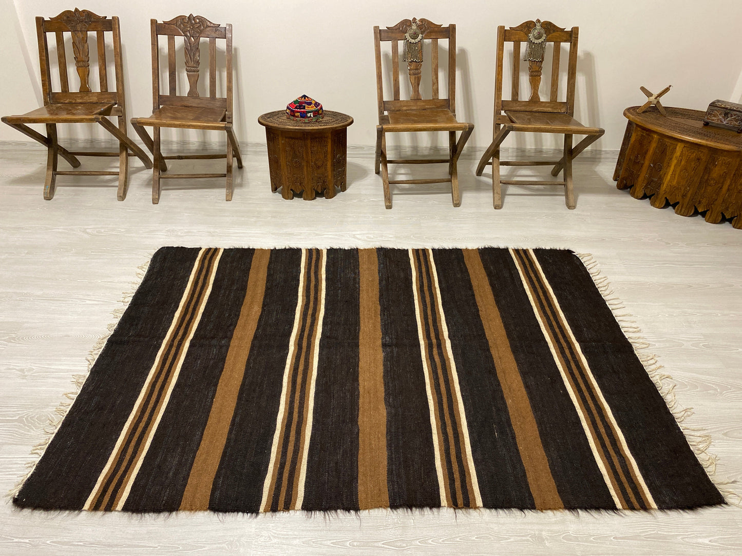 Angora Mohair Wool Siirt Blanket Kilim Rug - Kilim Art Gallery