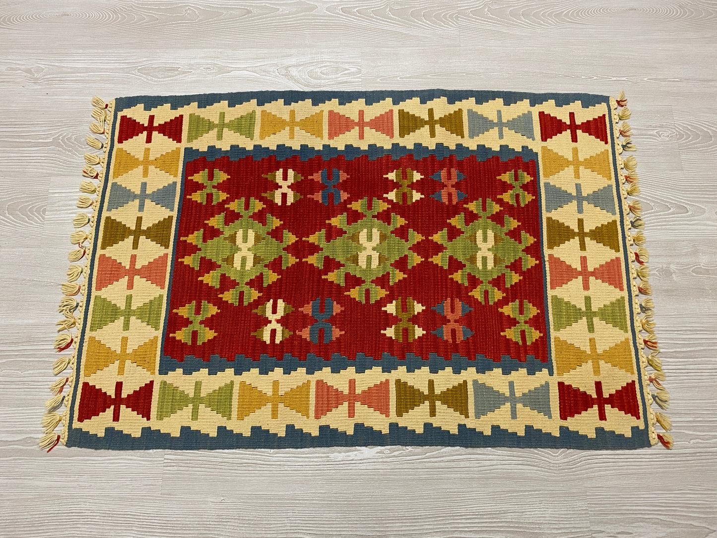 Best Quality New Handmade Wool Turkish Kayseri Kelim Rug - Kilim Art Gallery