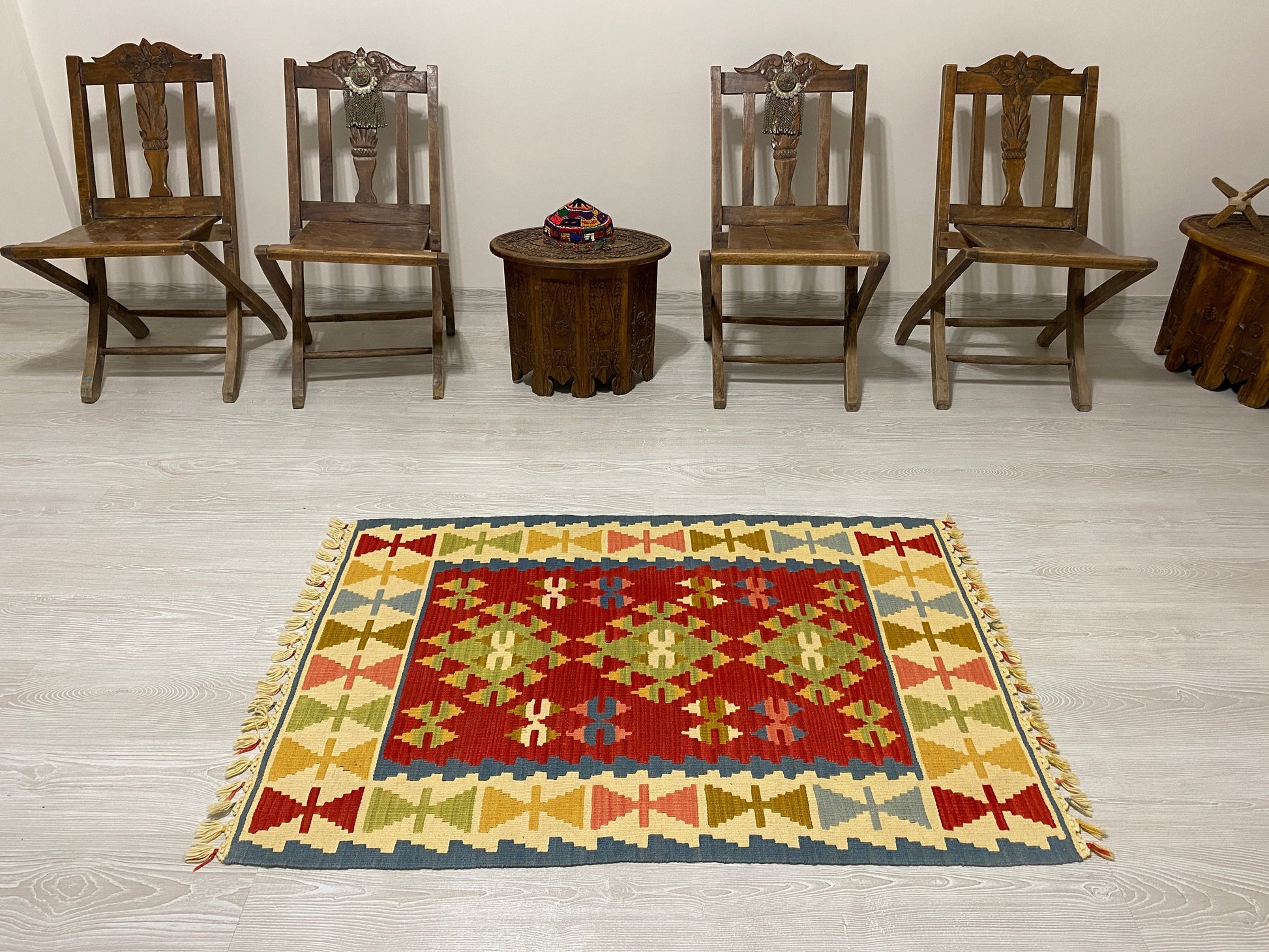 Best Quality New Handmade Wool Turkish Kayseri Kelim Rug - Kilim Art Gallery