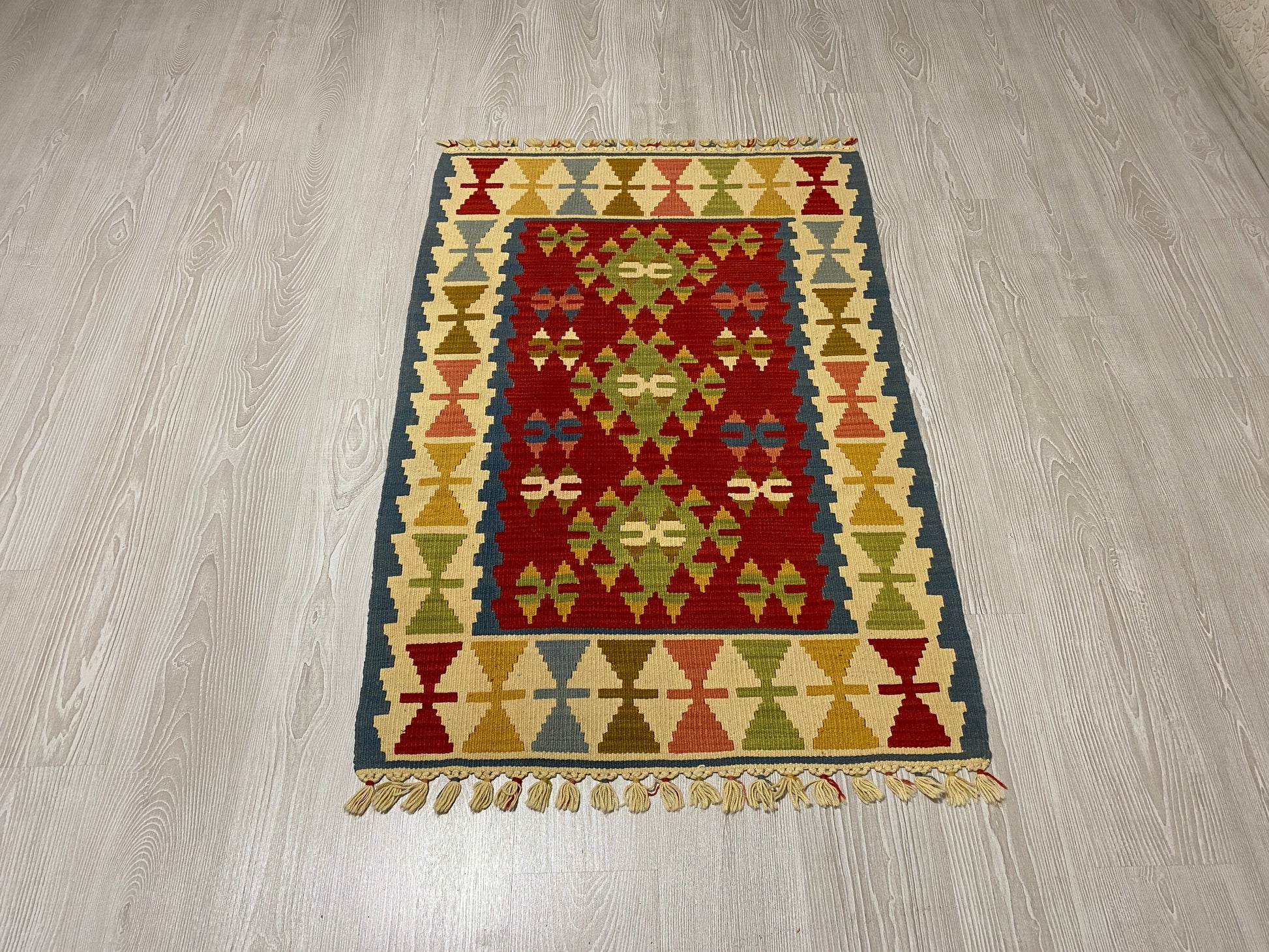 Best Quality New Handmade Wool Turkish Kayseri Kelim Rug - Kilim Art Gallery