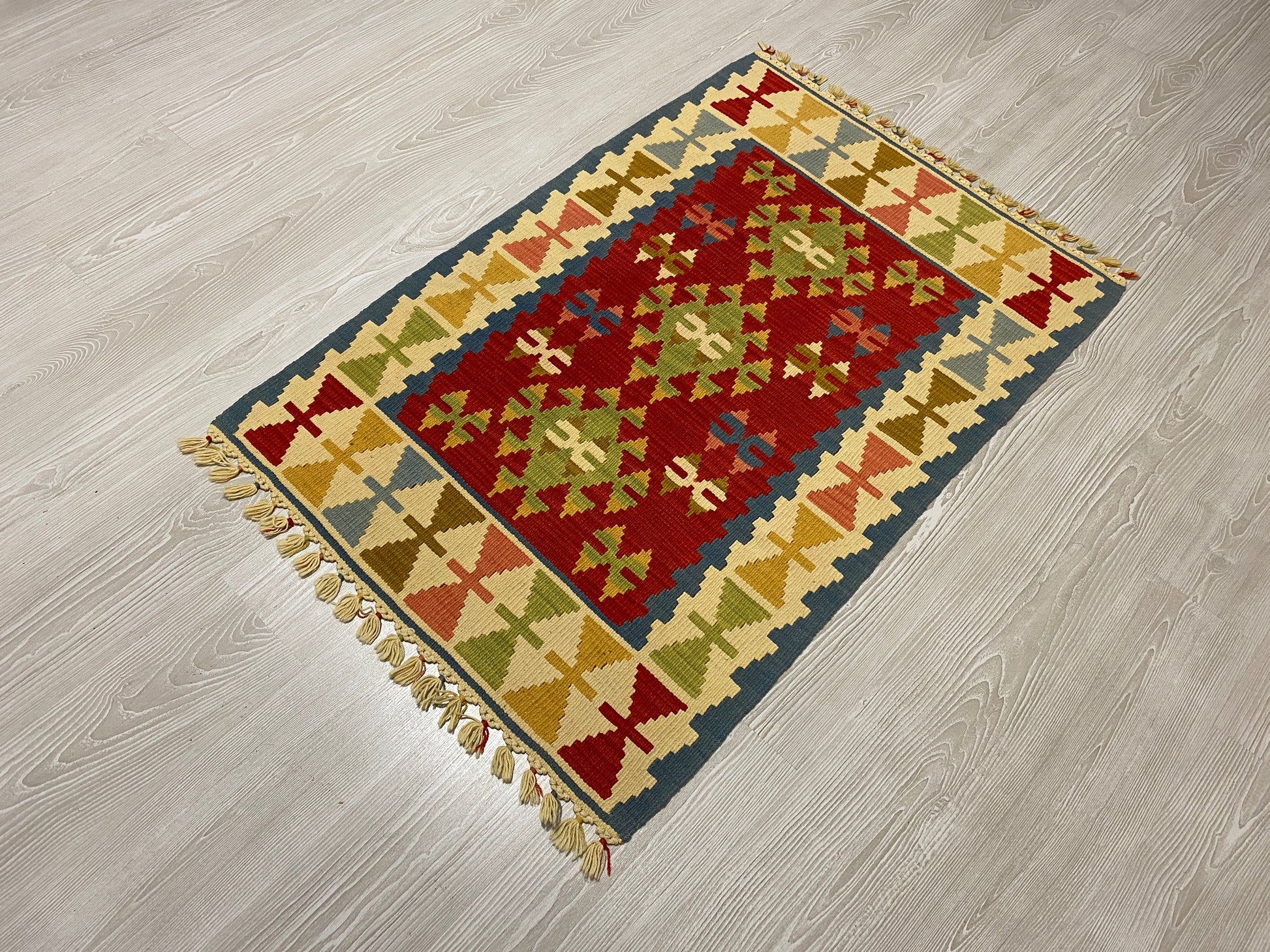 Best Quality New Handmade Wool Turkish Kayseri Kelim Rug - Kilim Art Gallery