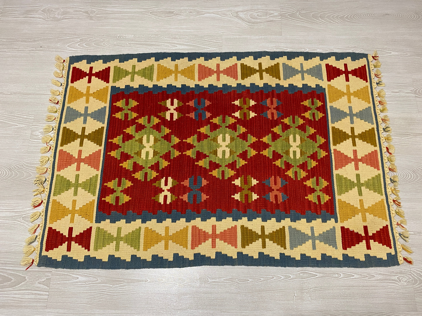 Best Quality New Handmade Wool Turkish Kayseri Kelim Rug - Kilim Art Gallery