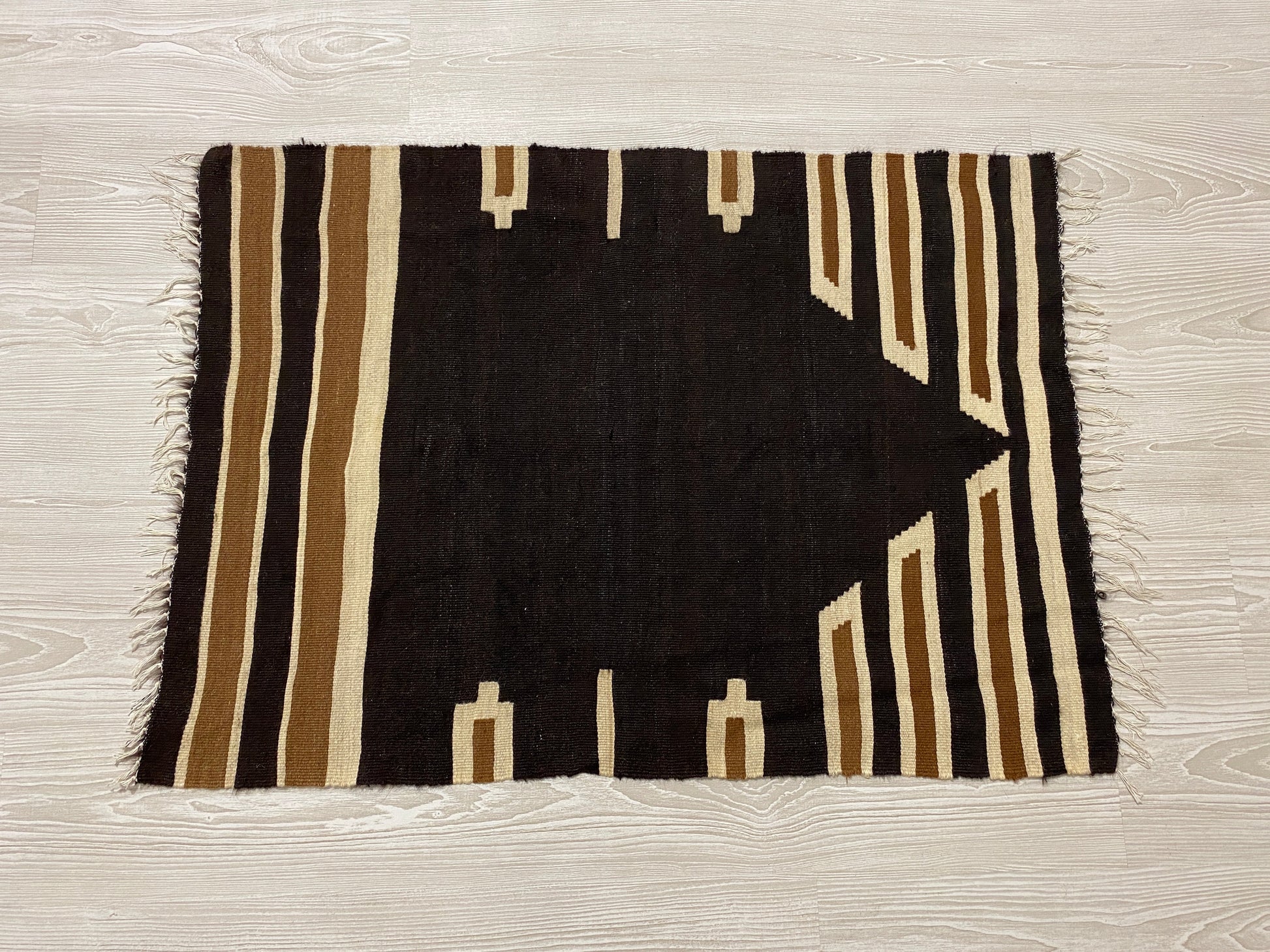 Black Siirt Blanket Kilim シルト・バッタニエ シイルトブランケット - Kilim Art Gallery