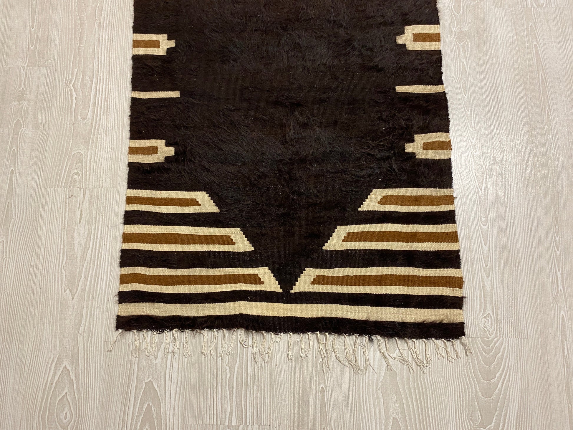 Black Siirt Blanket Kilim シルト・バッタニエ シイルトブランケット - Kilim Art Gallery