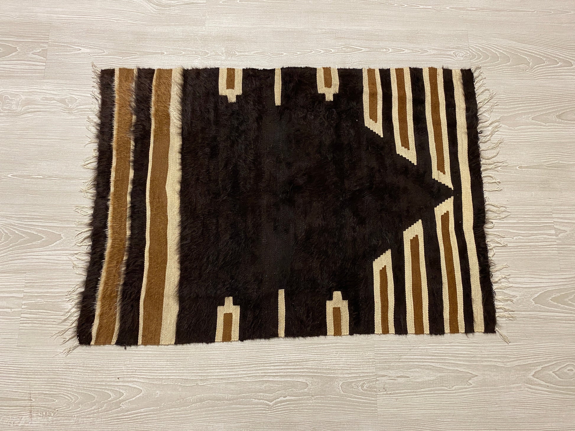 Black Siirt Blanket Kilim シルト・バッタニエ シイルトブランケット - Kilim Art Gallery