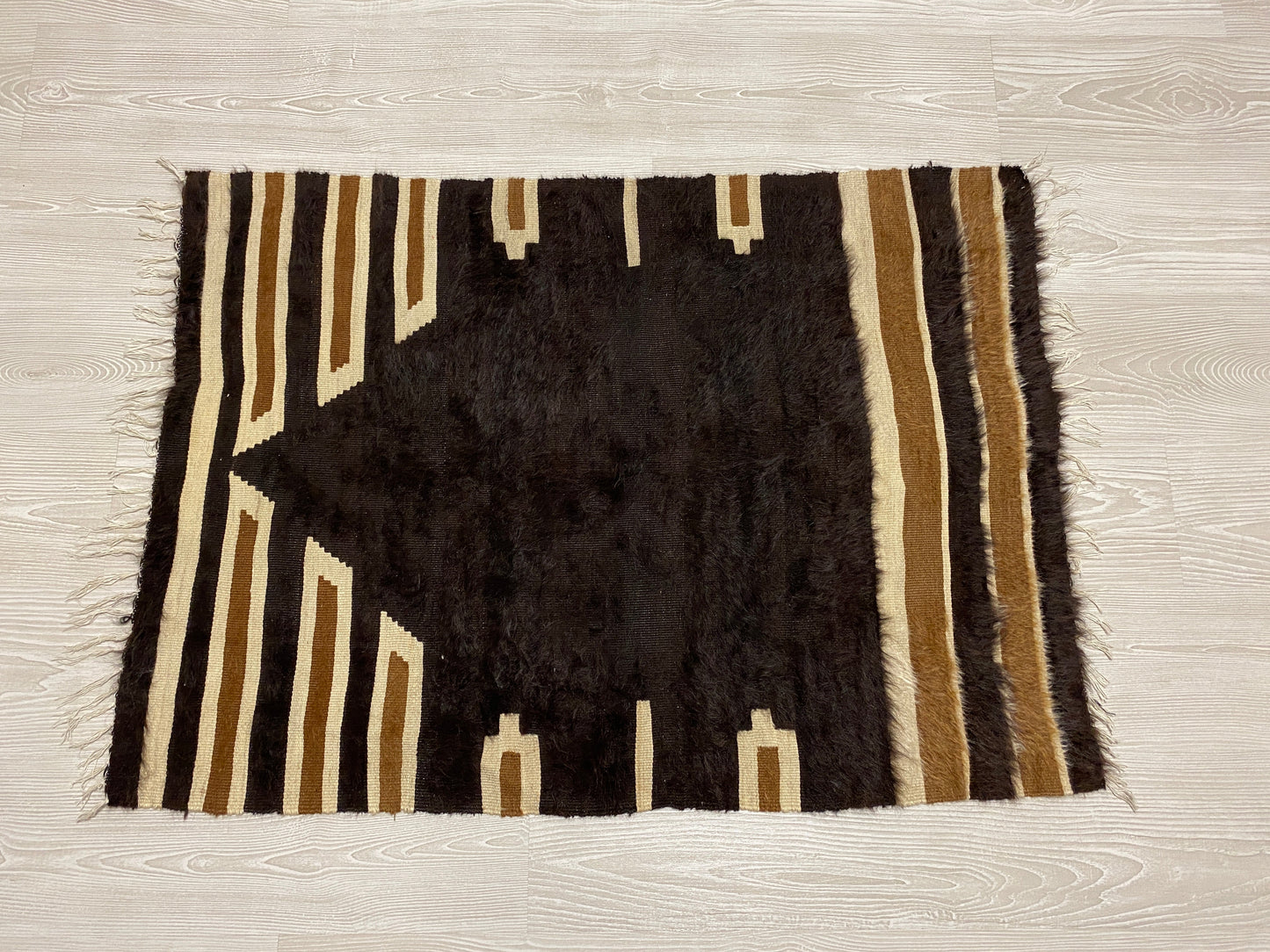 Black Siirt Blanket Kilim シルト・バッタニエ シイルトブランケット - Kilim Art Gallery