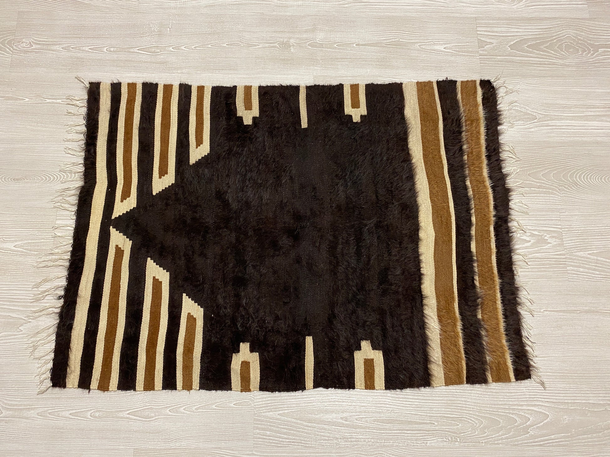 Black Siirt Blanket Kilim シルト・バッタニエ シイルトブランケット - Kilim Art Gallery