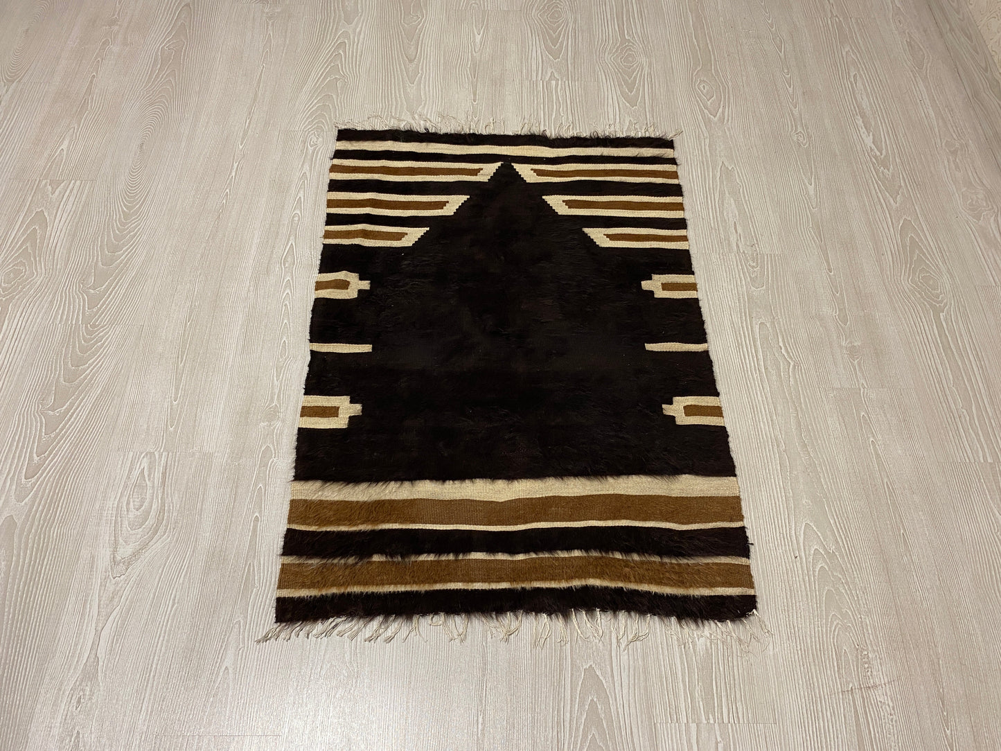 Black Siirt Blanket Kilim シルト・バッタニエ シイルトブランケット - Kilim Art Gallery
