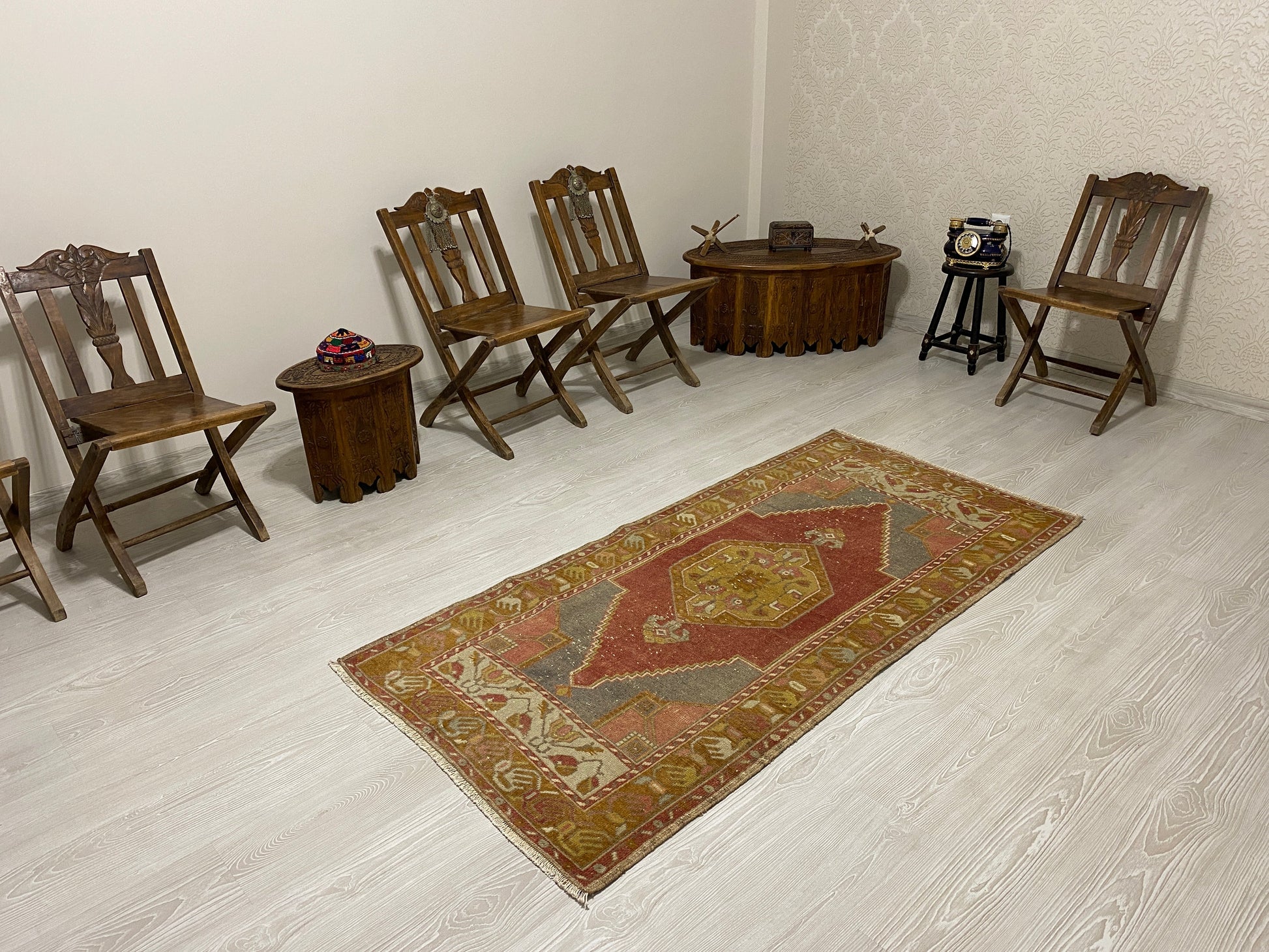 Burgundy Turkish Tribal Rug - Kilim Art Gallery