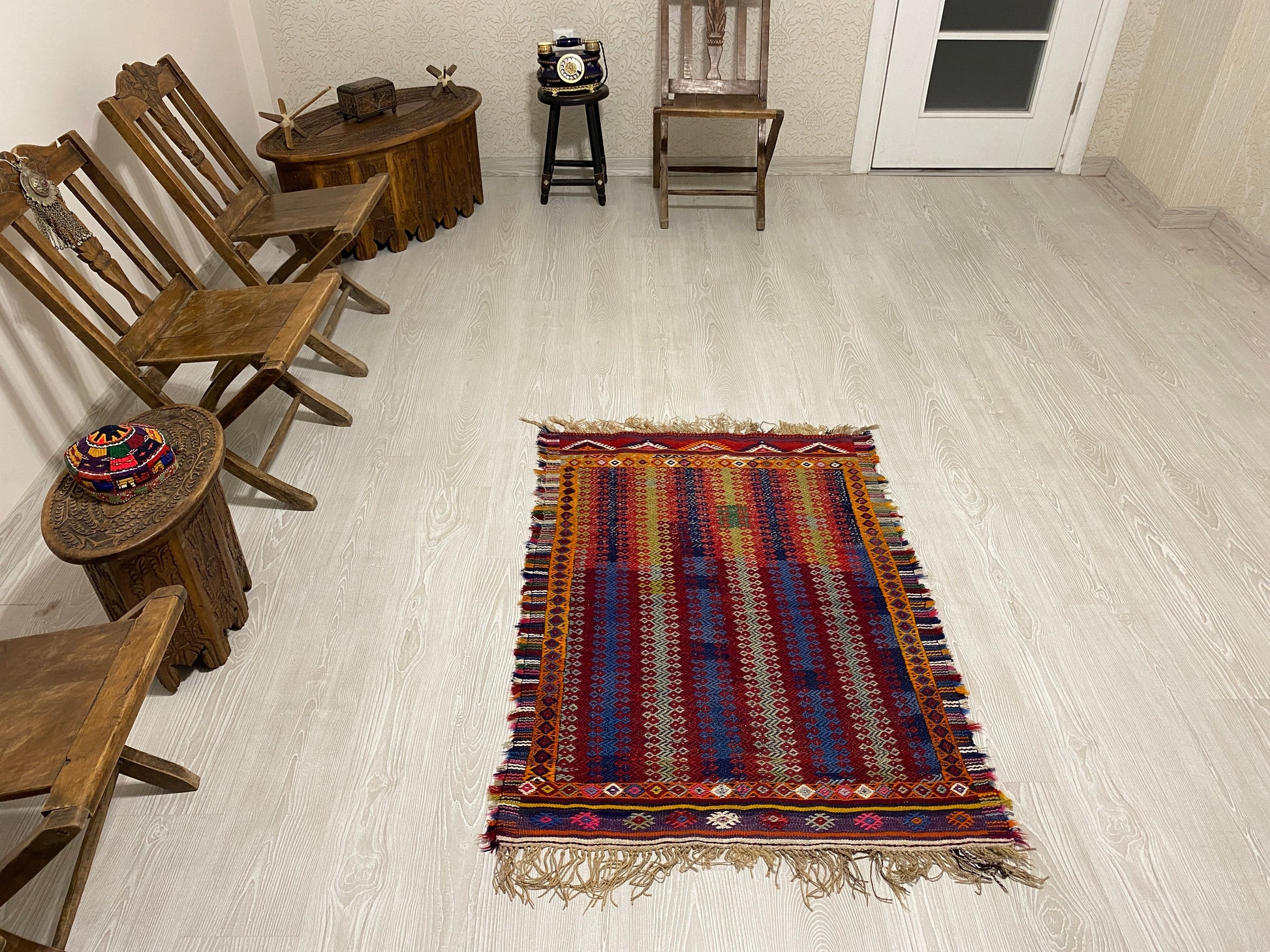 Collectable Antique Fethiye Cicim Sofra - Kilim Art Gallery